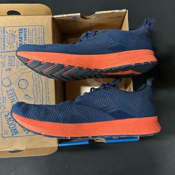 Brooks Revel 5 Training Shoes Sneakers Titan Peacoat Flame 8 - Picture 5 of 7